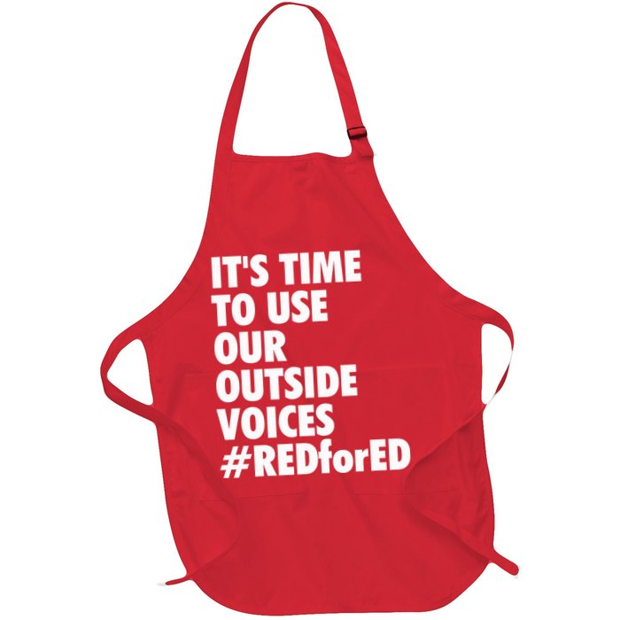 ItS Time To Use Our Outside Voice Red For Ed Apron