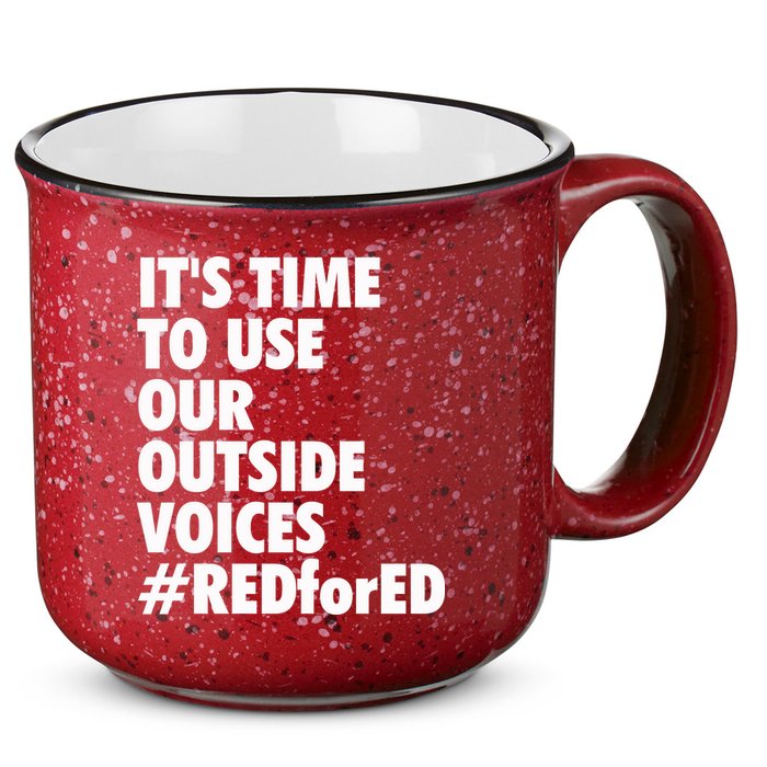 ItS Time To Use Our Outside Voice Red For Ed 15oz Campfire Ceramic Mug
