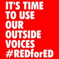 ItS Time To Use Our Outside Voice Red For Ed 16 in Basic Backpack