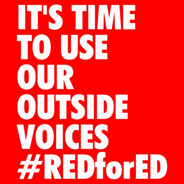 ItS Time To Use Our Outside Voice Red For Ed 16 in Basic Backpack