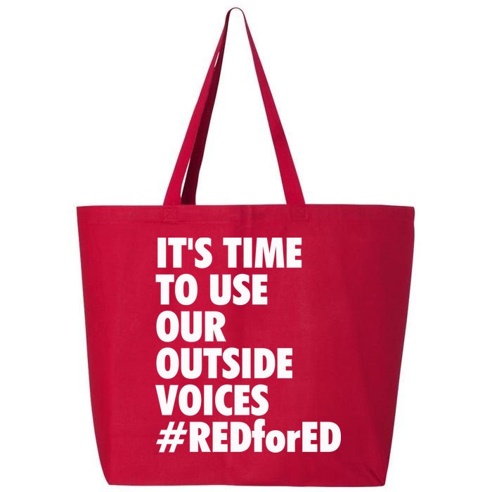ItS Time To Use Our Outside Voice Red For Ed 25L Jumbo Tote