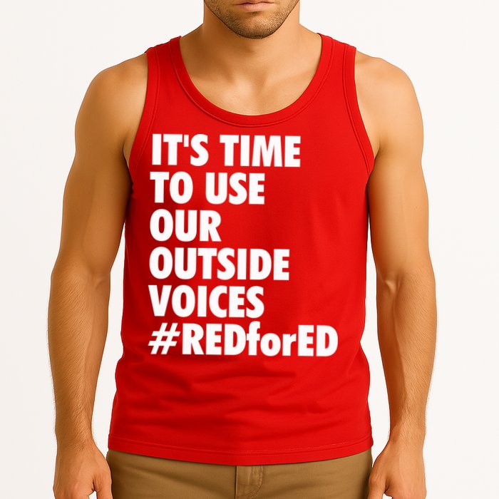ItS Time To Use Our Outside Voice Red For Ed Tank Top