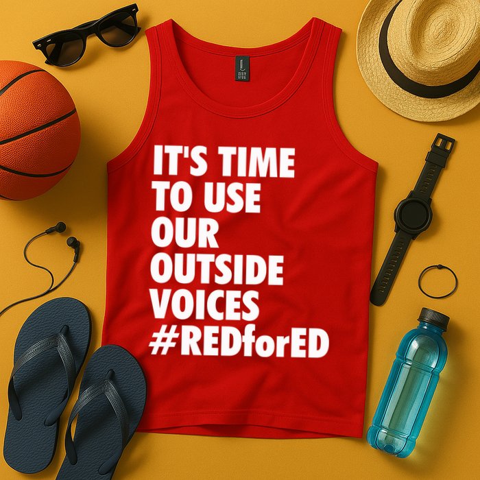 ItS Time To Use Our Outside Voice Red For Ed Tank Top