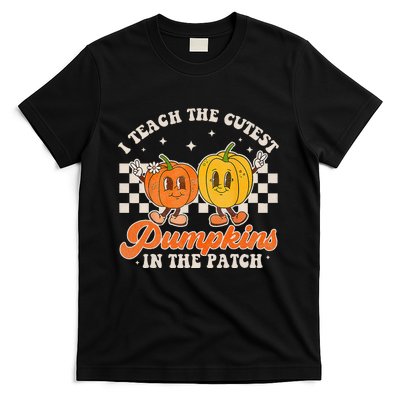 I Teach The Cutest Pumpkins In The Patch Retro Teacher Fall T-Shirt