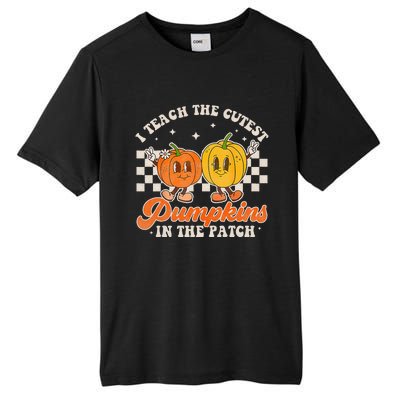 I Teach The Cutest Pumpkins In The Patch Retro Teacher Fall Tall Fusion ChromaSoft Performance T-Shirt