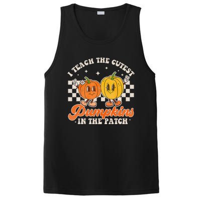 I Teach The Cutest Pumpkins In The Patch Retro Teacher Fall PosiCharge Competitor Tank