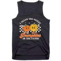 I Teach The Cutest Pumpkins In The Patch Retro Teacher Fall Tank Top