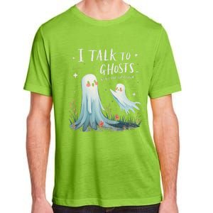 I Talk To Ghosts WhatS Your Superpower Cute Halloween Ghost Adult ChromaSoft Performance T-Shirt