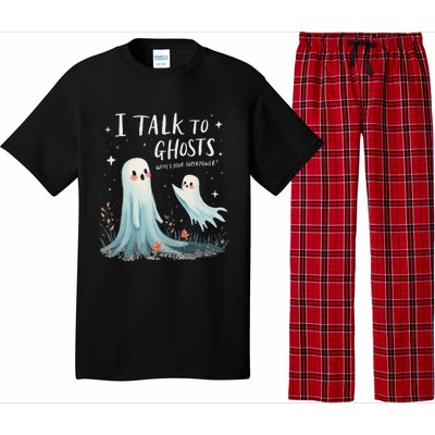 I Talk To Ghosts WhatS Your Superpower Cute Halloween Ghost Pajama Set