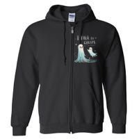 I Talk To Ghosts WhatS Your Superpower Cute Halloween Ghost Full Zip Hoodie