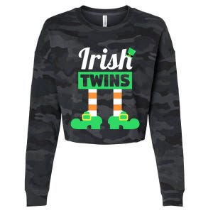 Irish Twins Tee Funny Matching St Patricks Day Twins Cropped Pullover Crew