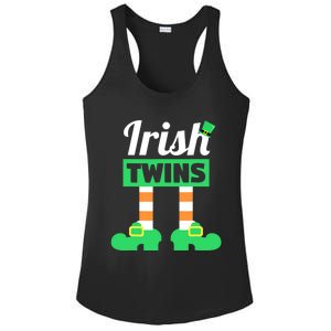 Irish Twins Tee Funny Matching St Patricks Day Twins Ladies PosiCharge Competitor Racerback Tank