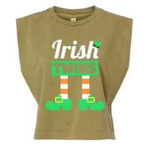 Irish Twins Tee Funny Matching St Patricks Day Twins Garment-Dyed Women's Muscle Tee