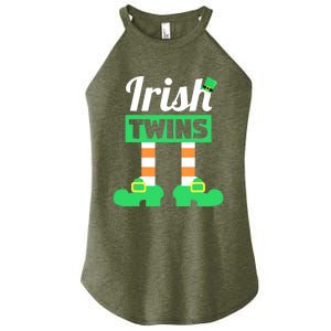 Irish Twins Tee Funny Matching St Patricks Day Twins Women's Perfect Tri Rocker Tank