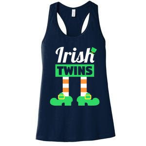 Irish Twins Tee Funny Matching St Patricks Day Twins Women's Racerback Tank