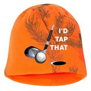 I'd Tap That Funny Golf Ball For Golfing Players Kati - Camo Knit Beanie