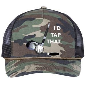 I'd Tap That Funny Golf Ball For Golfing Players Retro Rope Trucker Hat Cap