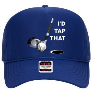 I'd Tap That Funny Golf Ball For Golfing Players High Crown Mesh Back Trucker Hat