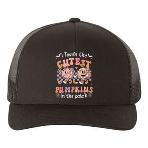 I Teach The Cutest Pumpkins In The Patch Retro Teacher Fall Yupoong Adult 5-Panel Trucker Hat