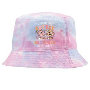 I Teach The Cutest Pumpkins In The Patch Retro Teacher Fall Tie-Dyed Bucket Hat