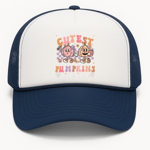 I Teach The Cutest Pumpkins In The Patch Retro Teacher Fall Trucker Hat