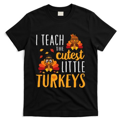 I Teach The Cutest Little Turkeys School Thankful T-Shirt