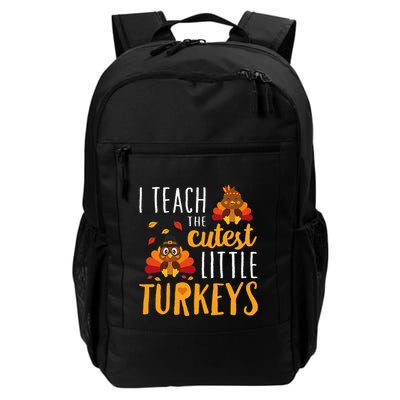 I Teach The Cutest Little Turkeys School Thankful Backpack
