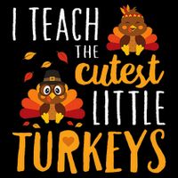 I Teach The Cutest Little Turkeys School Thankful 16 in Basic Backpack