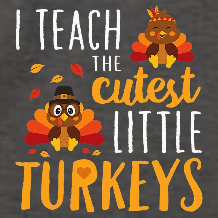 I Teach The Cutest Little Turkeys School Thankful Vector Backpack