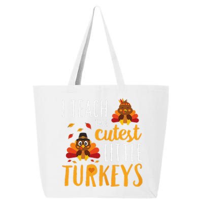 I Teach The Cutest Little Turkeys School Thankful 25L Jumbo Tote