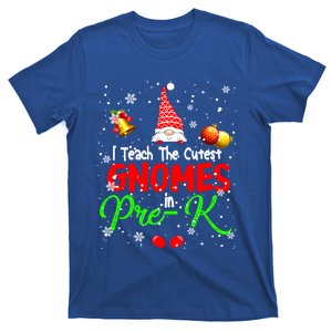 I Teach The Cutest Gnomes In Prek Xmas Teacher Gnome Gift T-Shirt