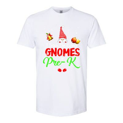 I Teach The Cutest Gnomes In Prek Xmas Teacher Gnome Gift Softstyle CVC T-Shirt