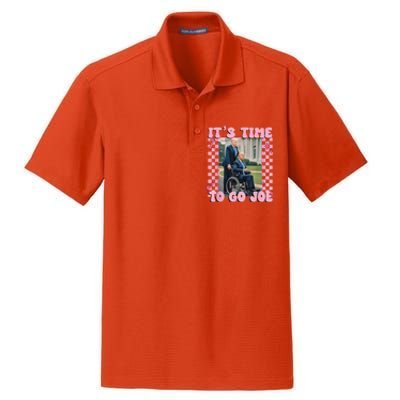 Its Time To Go Joe Funny Trump 2024 Dry Zone Grid Polo