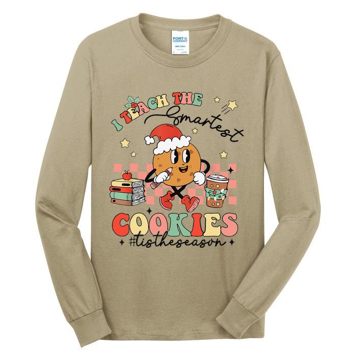 I Teach The Smartest Cookies Teacher Christmas Holiday Party Tall Long Sleeve T-Shirt