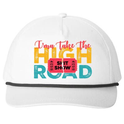 IMa Take The High Road Shitshow Vintage Design Snapback Five-Panel Rope Hat