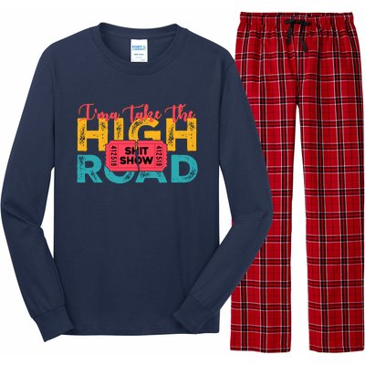 IMa Take The High Road Shitshow Vintage Design Long Sleeve Pajama Set