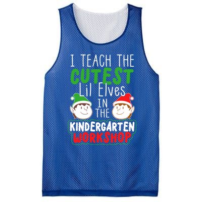 I Teach The Cutest Little In The Kindergarten Workshop Gift Mesh Reversible Basketball Jersey Tank