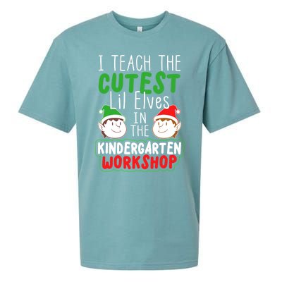 I Teach The Cutest Little In The Kindergarten Workshop Gift Sueded Cloud Jersey T-Shirt