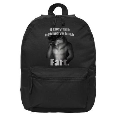 If They Talk Behind Your Back Fart 16 in Basic Backpack