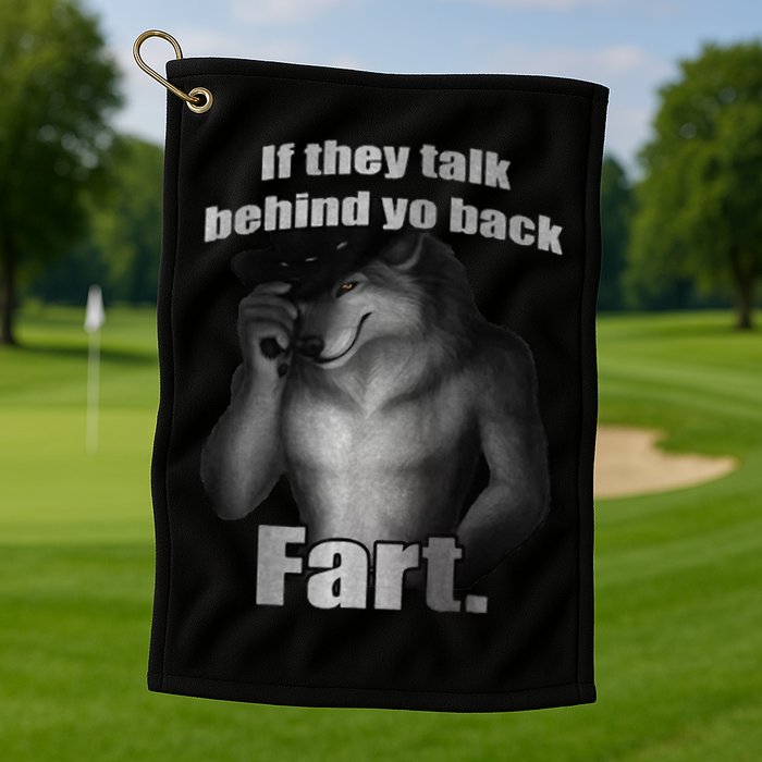 If They Talk Behind Your Back Fart Golf Towel