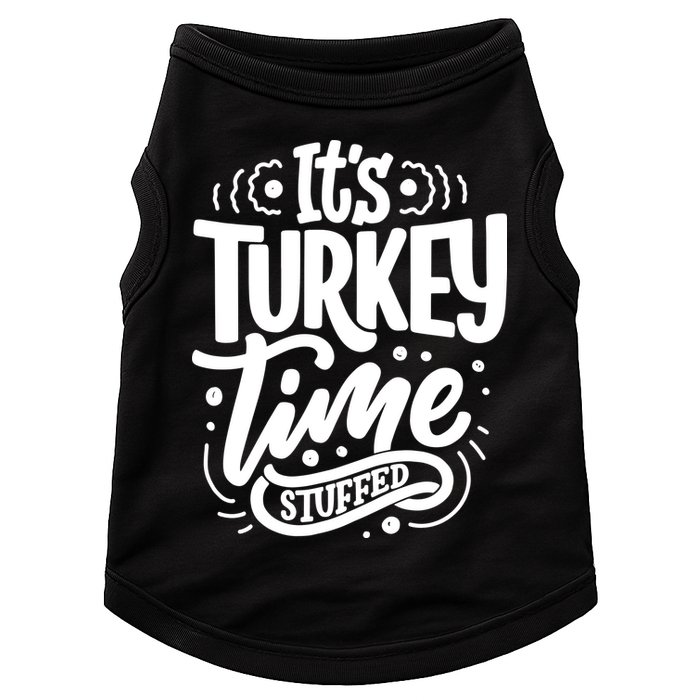 It's Turkey Time Stuffed Thanksgiving Doggie Tank