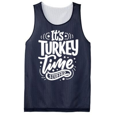 It's Turkey Time Stuffed Thanksgiving Mesh Reversible Basketball Jersey Tank