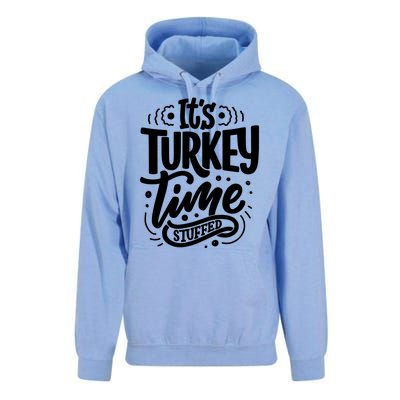 It's Turkey Time Stuffed Thanksgiving Unisex Surf Hoodie