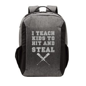 I Teach To Hit And Steal Baseball Coach Vector Backpack