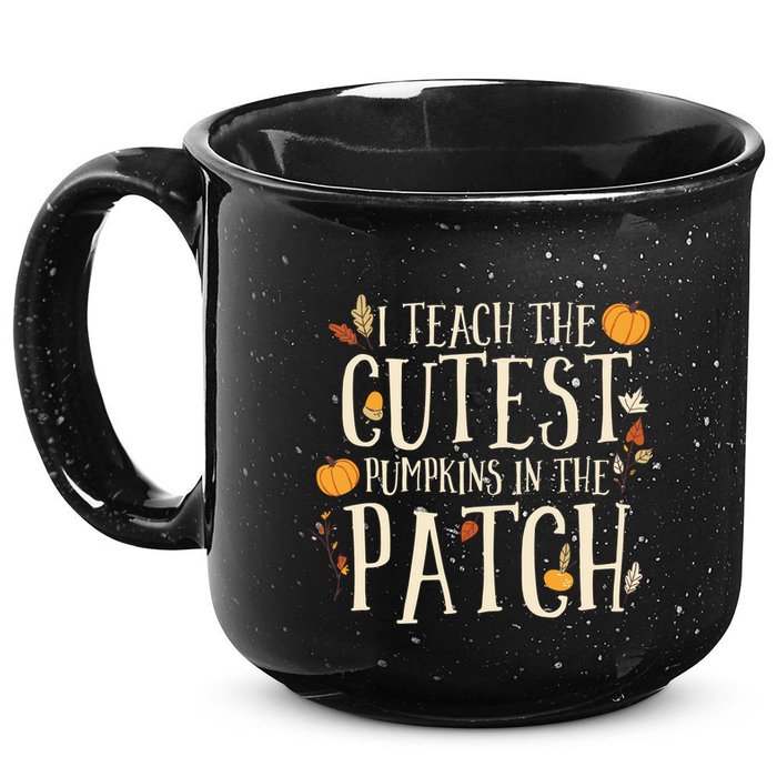 I Teach The Cutest Pumpkins In The Patch Teacher Fall Season 15oz Campfire Ceramic Mug