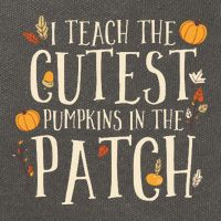 I Teach The Cutest Pumpkins In The Patch Teacher Fall Season Cotton Canvas Backpack