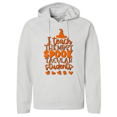 I Teach The Most Spook Tacular Students Halloween Teacher Performance Fleece Hoodie