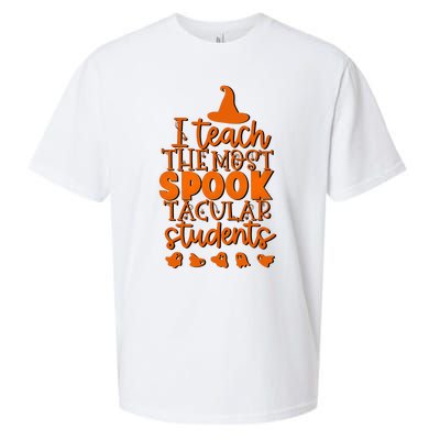 I Teach The Most Spook Tacular Students Halloween Teacher Sueded Cloud Jersey T-Shirt