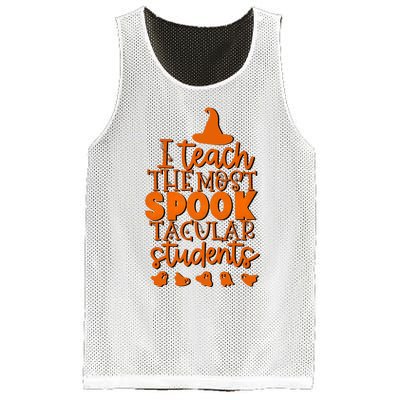 I Teach The Most Spook Tacular Students Halloween Teacher Mesh Reversible Basketball Jersey Tank