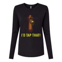 Id Tap That Funny Firefighter Gifts Womens Cotton Relaxed Long Sleeve T-Shirt